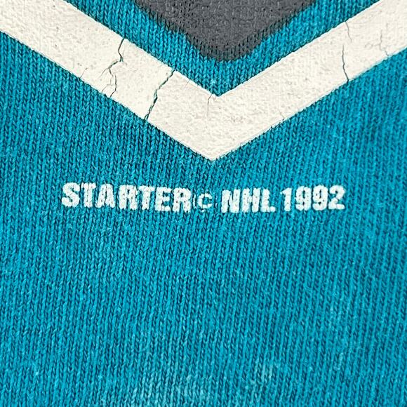 90s NHL San Jose Sharks Starter tshirt 1990s vintage - Picture 3 of 9